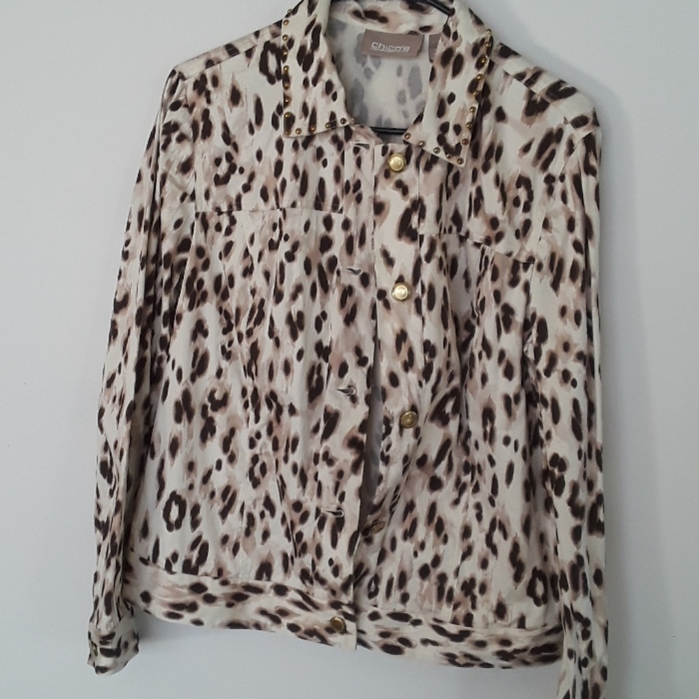 Chico's Animal Print Jacket - Picture 6 of 6